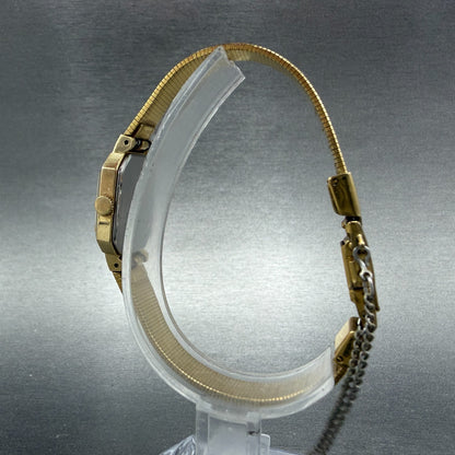 Seiko Watch Women 17mm Cream Dial Gold Tone Octagon VTG 4N00-5139 New Battery6