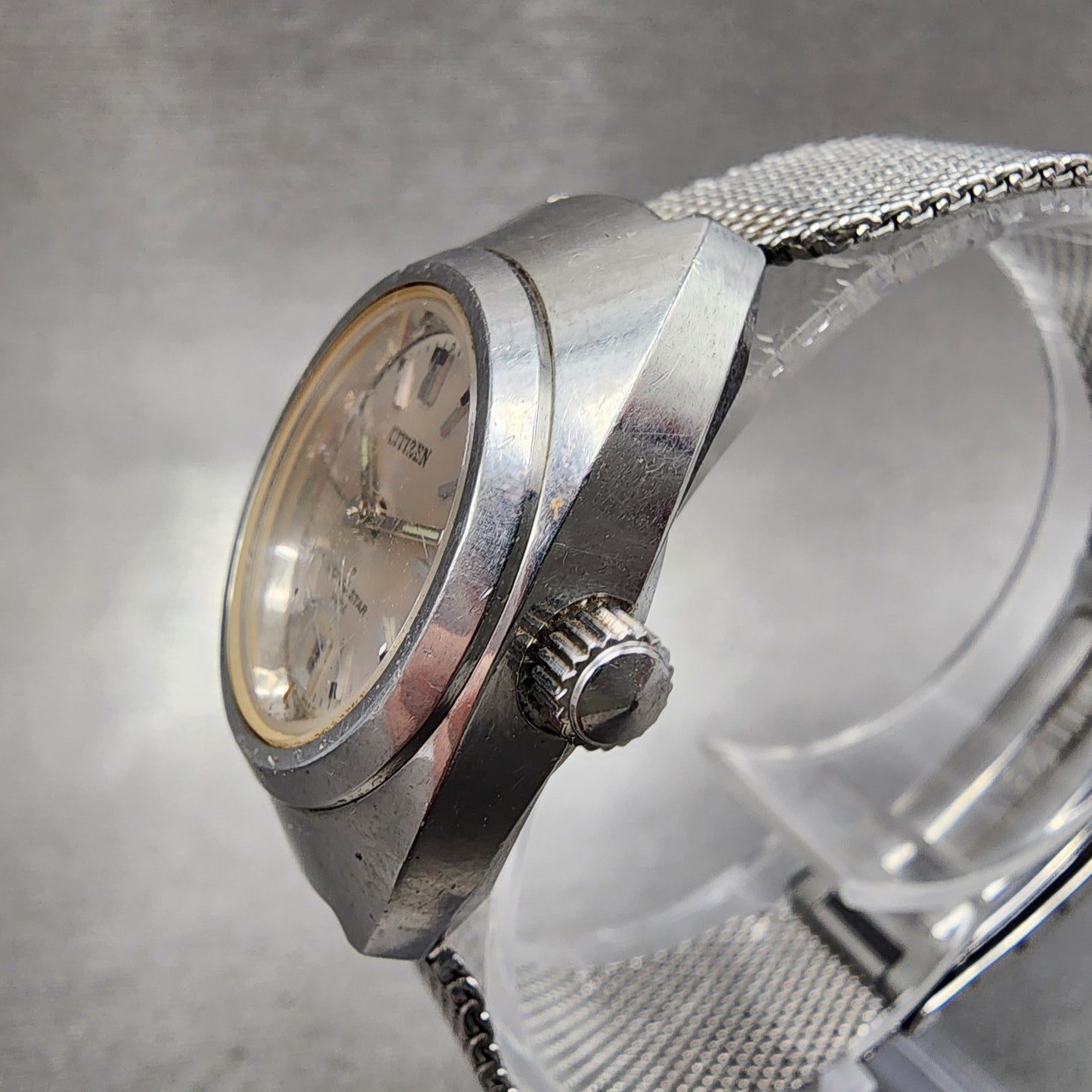 Citizen Cosmostar Watch Women 24mm Silver Dial Silver Tone Date Manual Runs