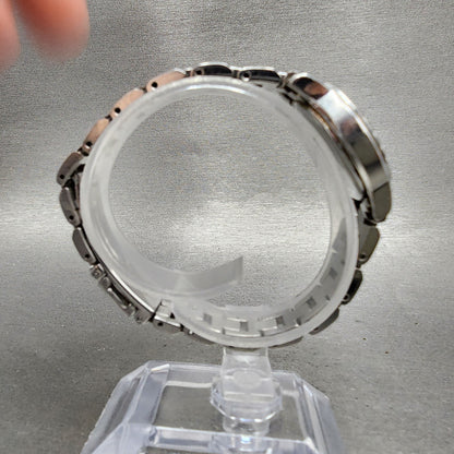 Citizen EcoDrive Wicca Watch Women 25mm Pink Dial Silver Tone Date Round Runs8
