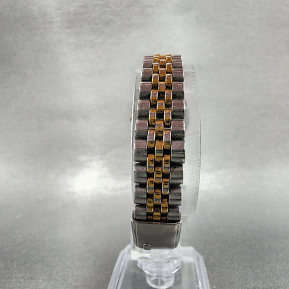 Seiko Watch Women 24mm Gold Dial Two Tone Daydate 7N830049 UT Austin New Batt7