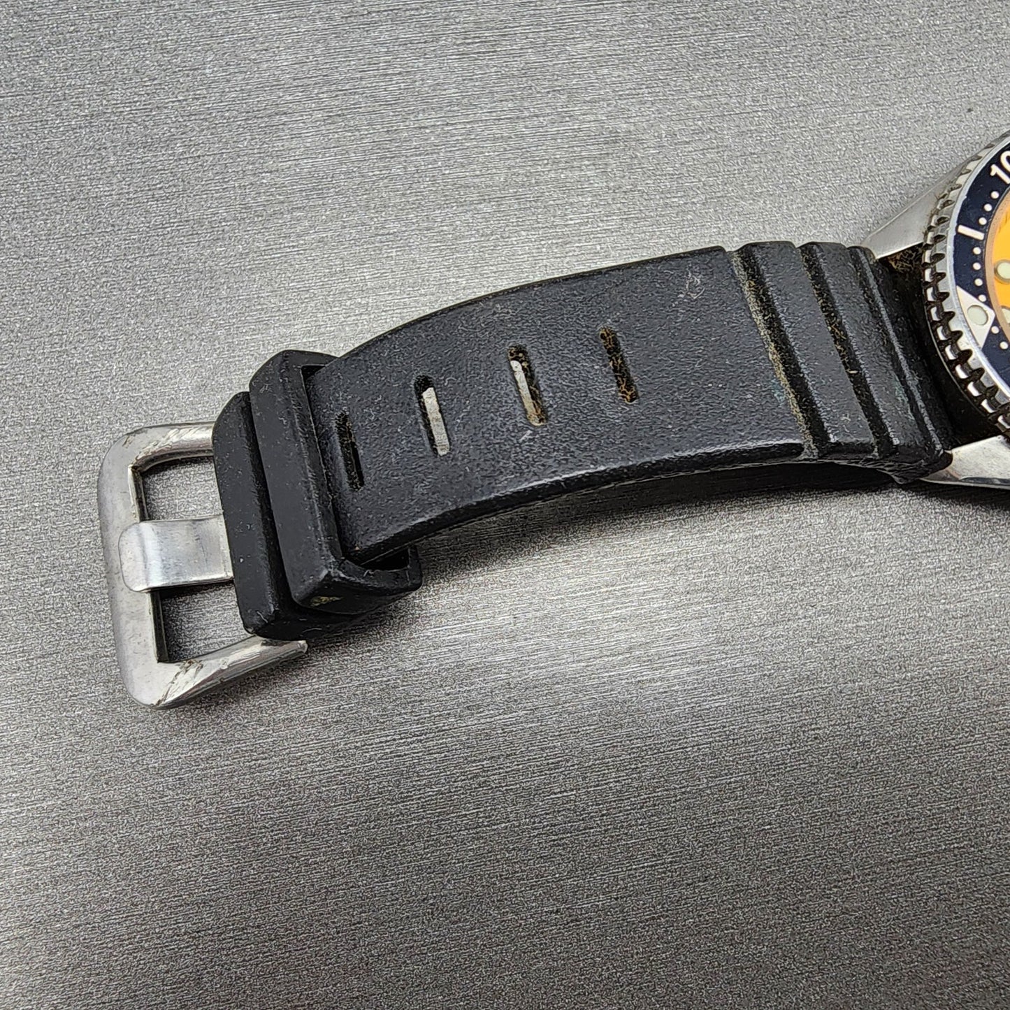 Seiko Diver Watch Men 38mm Orange Dial Silver Tone Daydate 6458-600a New Battery