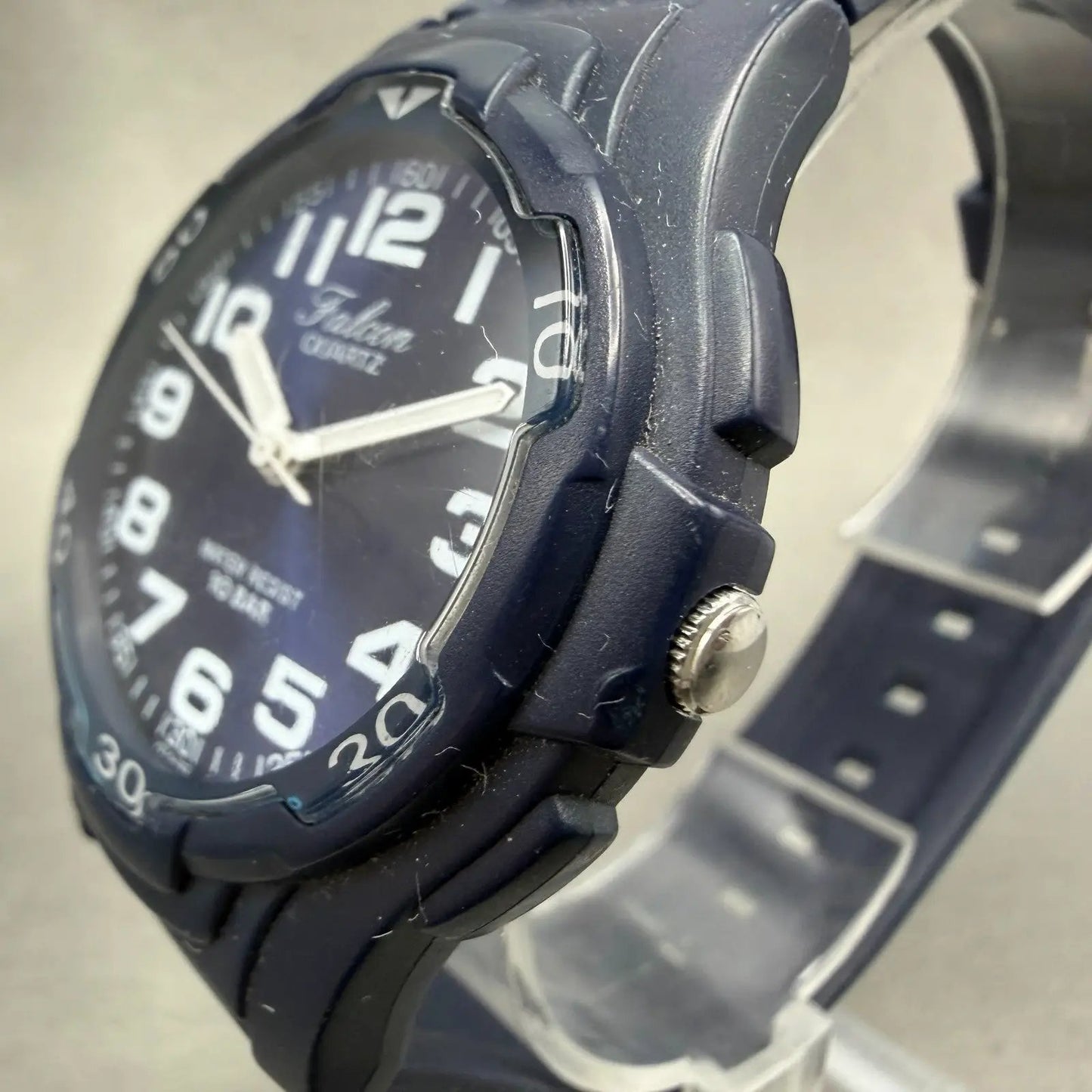 Citizen Q&Q Falcon Watch Men 40mm White Dial Blue Tone Round New Battery2