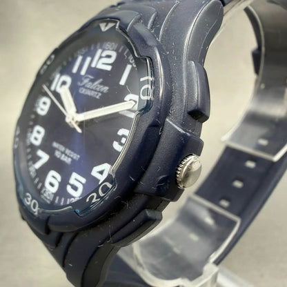 Citizen Q&Q Falcon Watch Men 40mm White Dial Blue Tone Round New Battery2