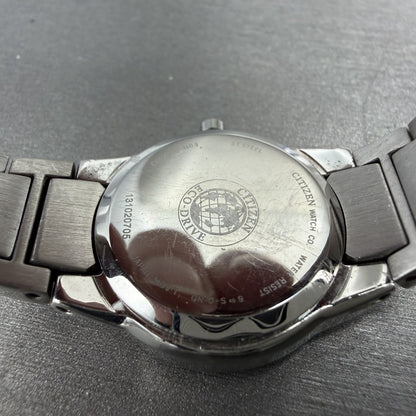 Citizen Eco-Drive Watch Women 26mm Black Dial Steel Date Round E011-S058503 67129