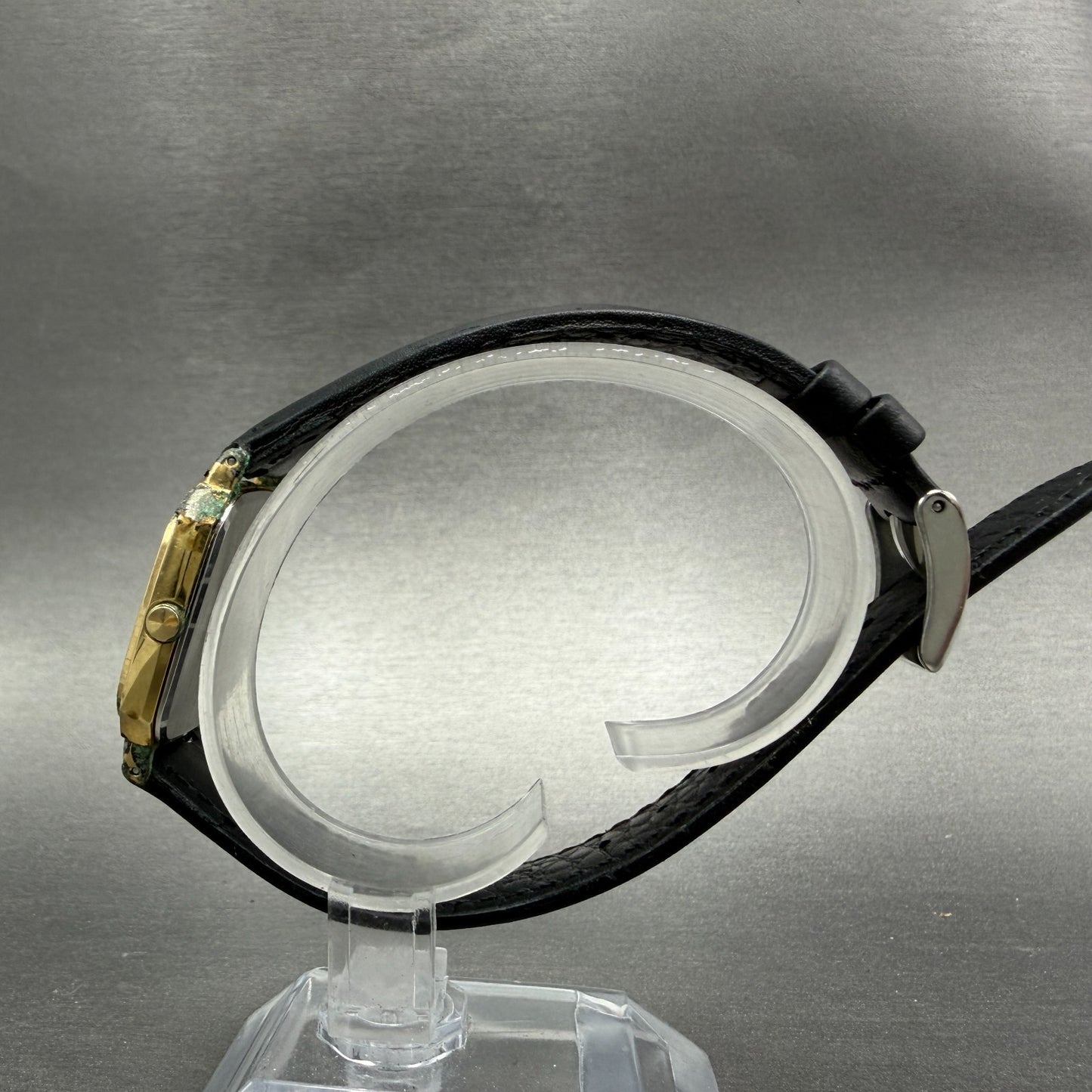Seiko Watch Men 28mm Champange Dial Gold Tone Octagon  5P31-5270 New Battery6