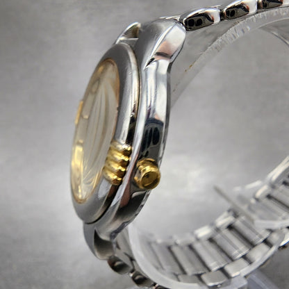 Yves Saint Laurent Watch Women 32mm Champagne Dial Two Tone Round new BatteryAB12
