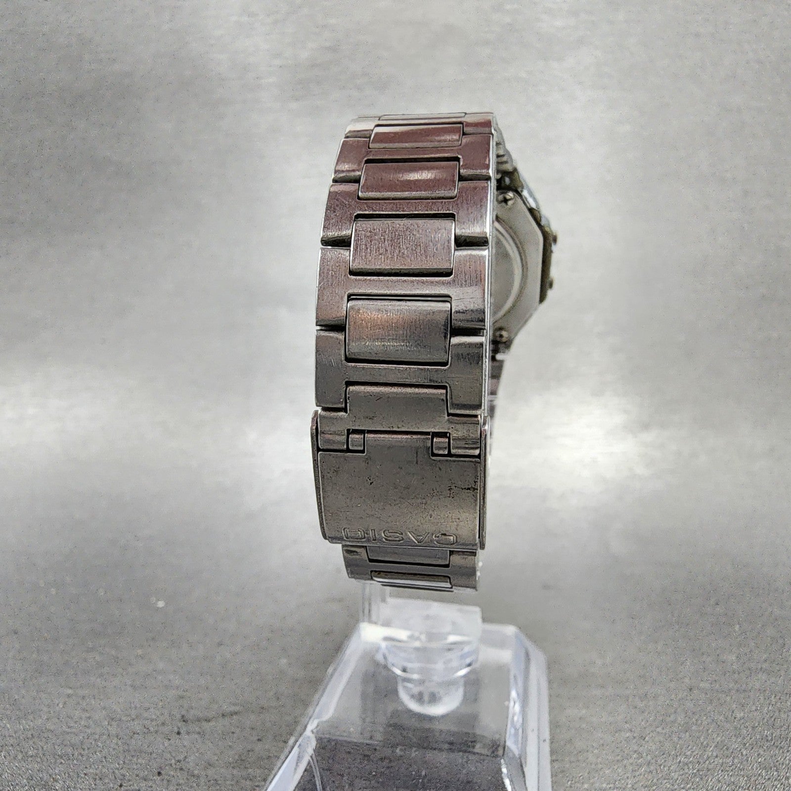 Casio A164W 593 Watch Men 34mm Digital Silver Tone Alarm Chrono VTG PARTS7