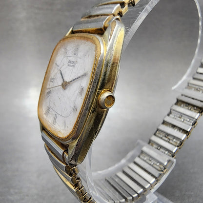 Seiko Watch Women 21mm White Dial Gold Tone Date 2a22-5080 New Battery READ!!!!!