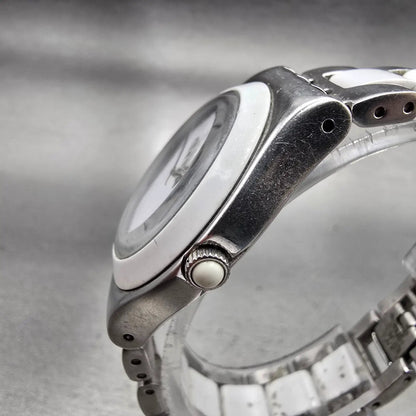 Swatch Irony Tresor Blanc Watch Women 33mm White Dial Silver YLS141GC New Batt2