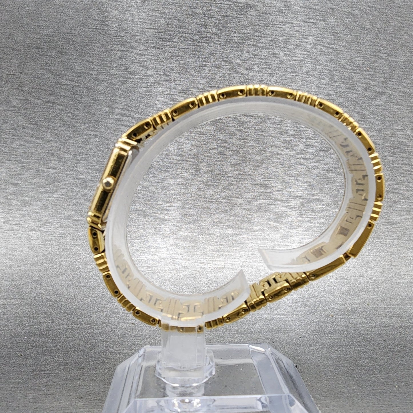 Seiko Tank Watch Women 14mm Gold Dial Gold Tone Rectangle 1E206940 New Battery6