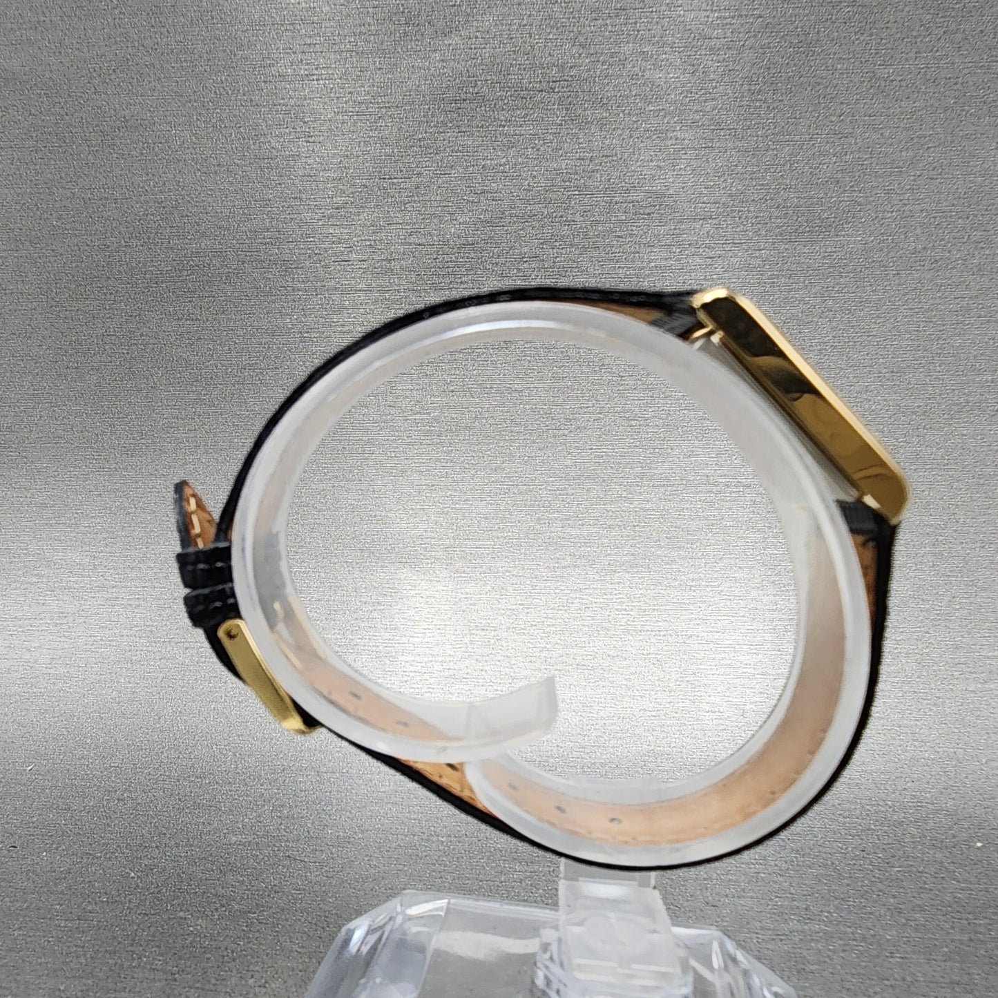 Seiko Tank Watch Women 18mm Gold Dial Gold Tone Rectangle 1N005B50 New Battery8