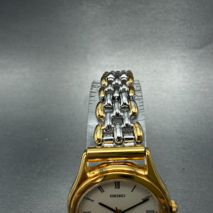 Seiko Spirit Watch Women 25mm Cream dial Two Tone Round 1F21-0J70 New Battery4