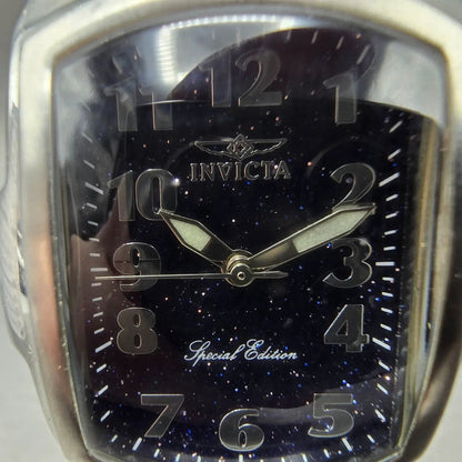 Invicta Lupah Watch 29mm Blue Dial Silver Tone Rectangle 0684 New Battery1