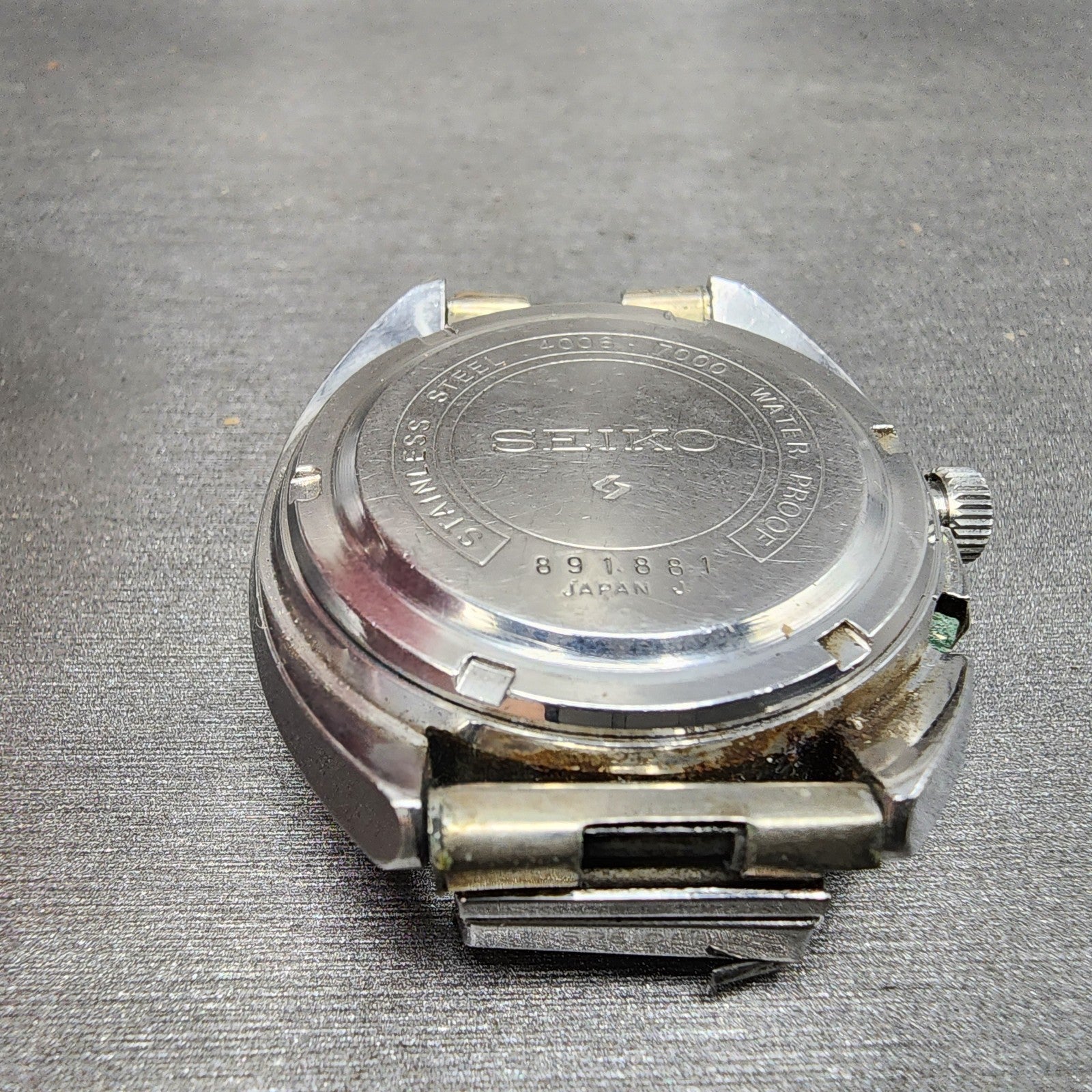 Seiko BellMatic Watch Men 38mm Silver Dial Silver Tone Daydate Alarm PARTS11