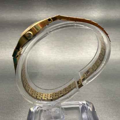 Seiko Watch Women 18mm Gold Dial Gold Tone Oval 2C20-5759 Vintage New Battery6