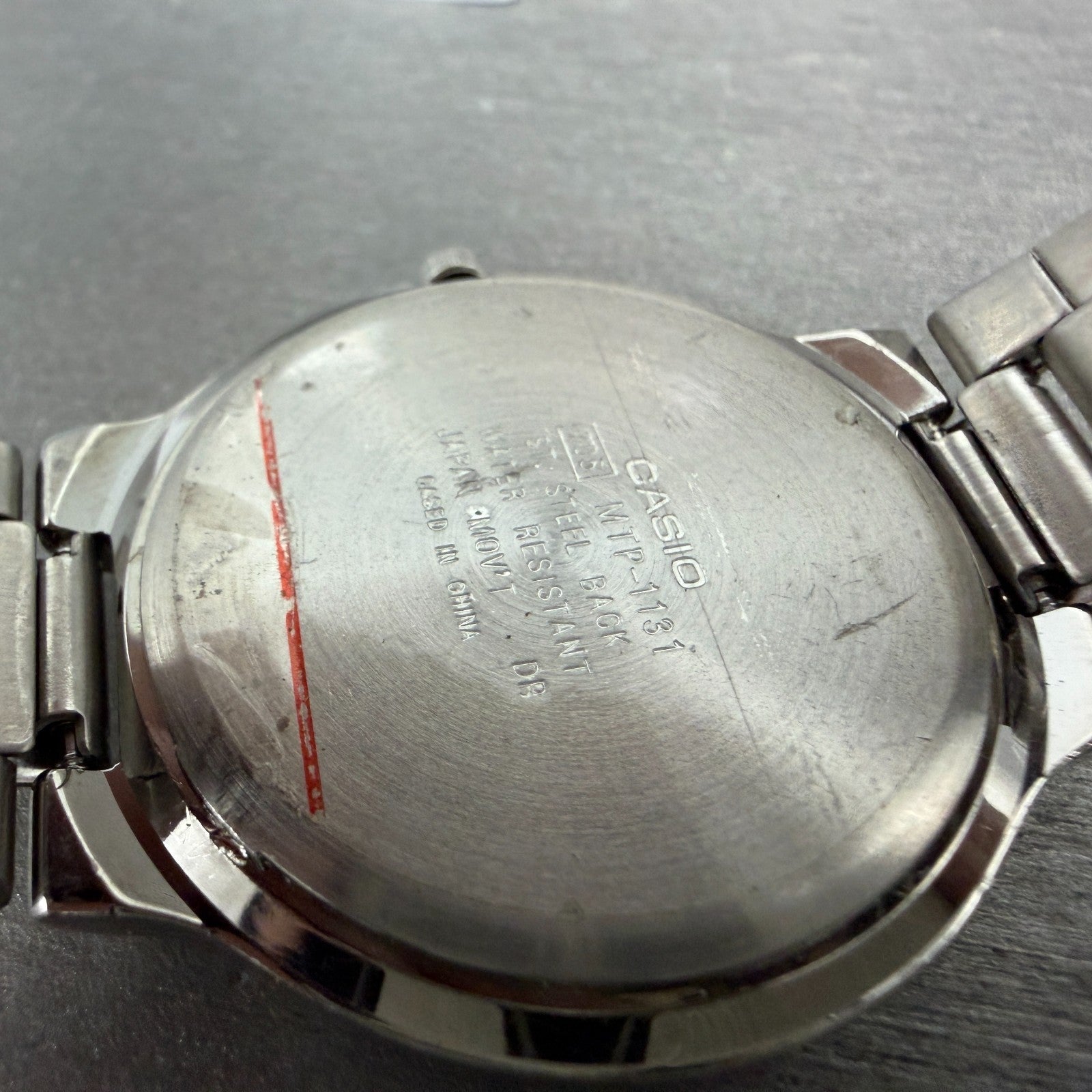 Casio Watch Men 36mm White Dial Silver Tone Round MTP1131 New Battery Bracelet9