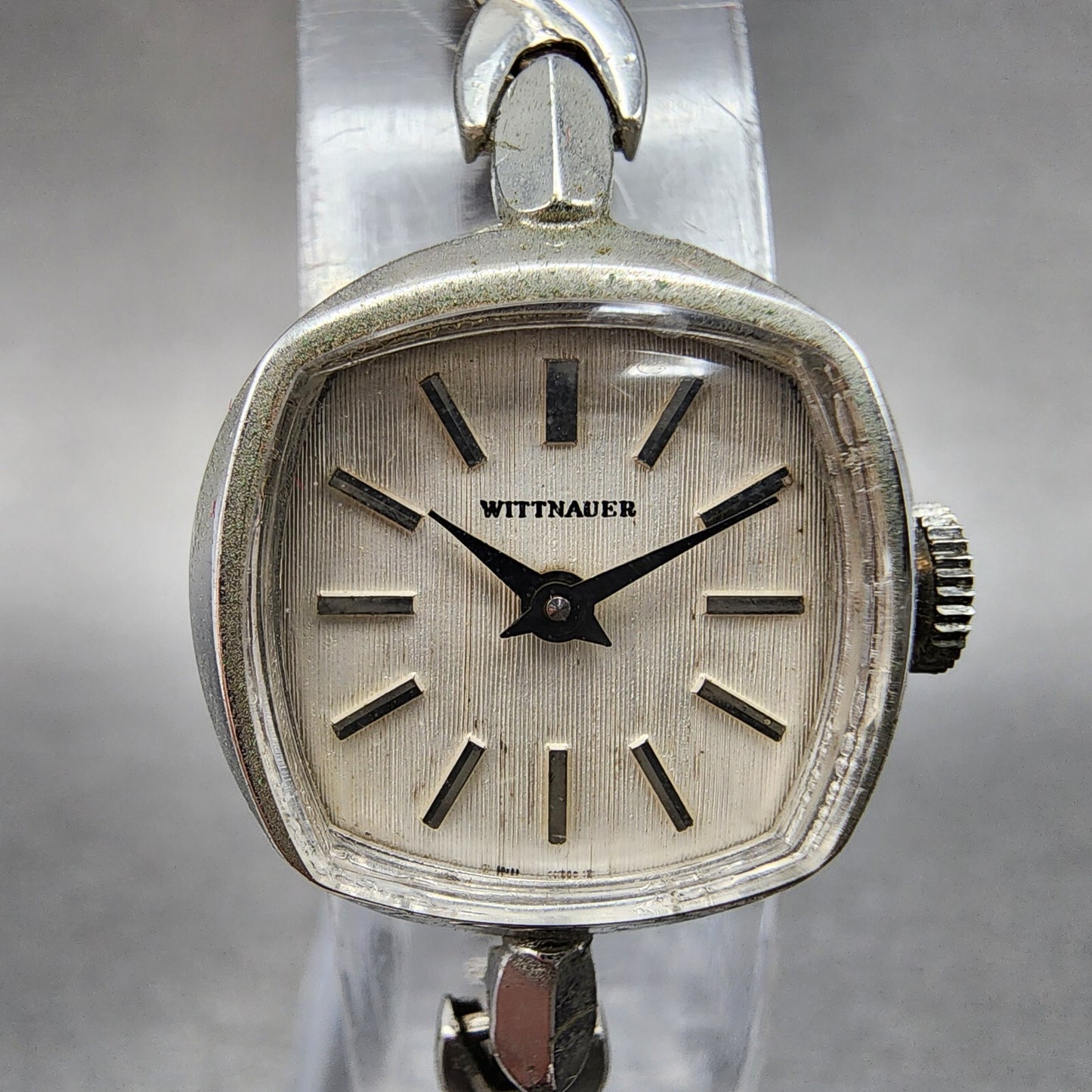 Wittnauer Watch Women 19mm White Dial Steel Round Manual Wind Runs NOS