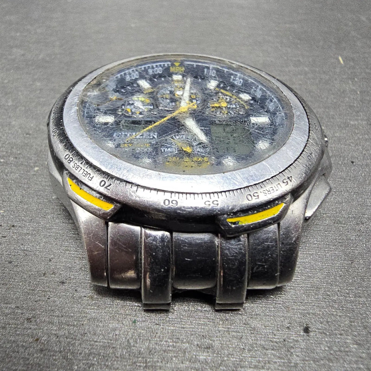 Citizen Eco-Drive Blue Angles Skyhawk Watch Men 44mm Blue Dial Silver Tone Runs2