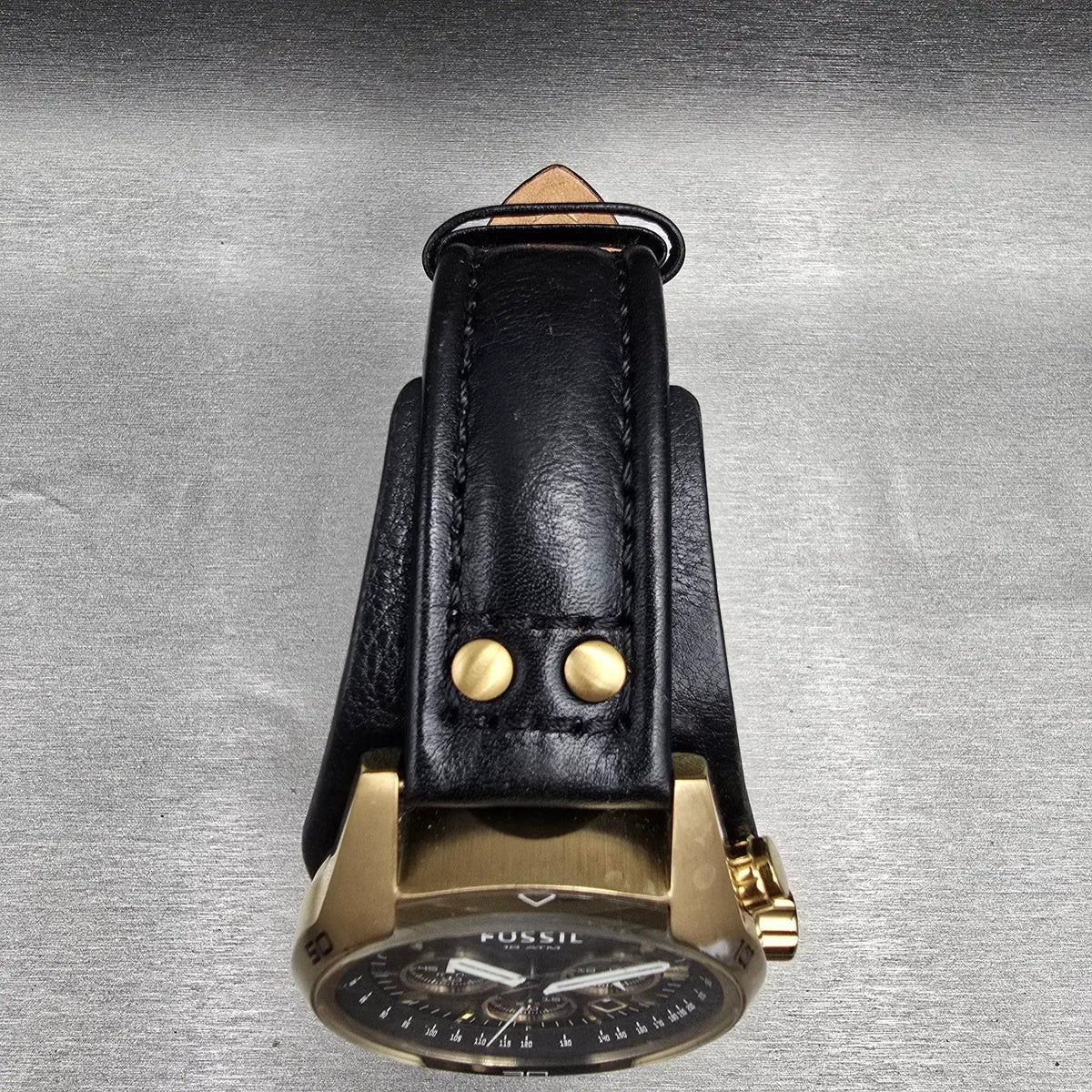 Fossil Coachman Chronograph Watch Men 44mm Black Dial Gold CH2615 New Battery4