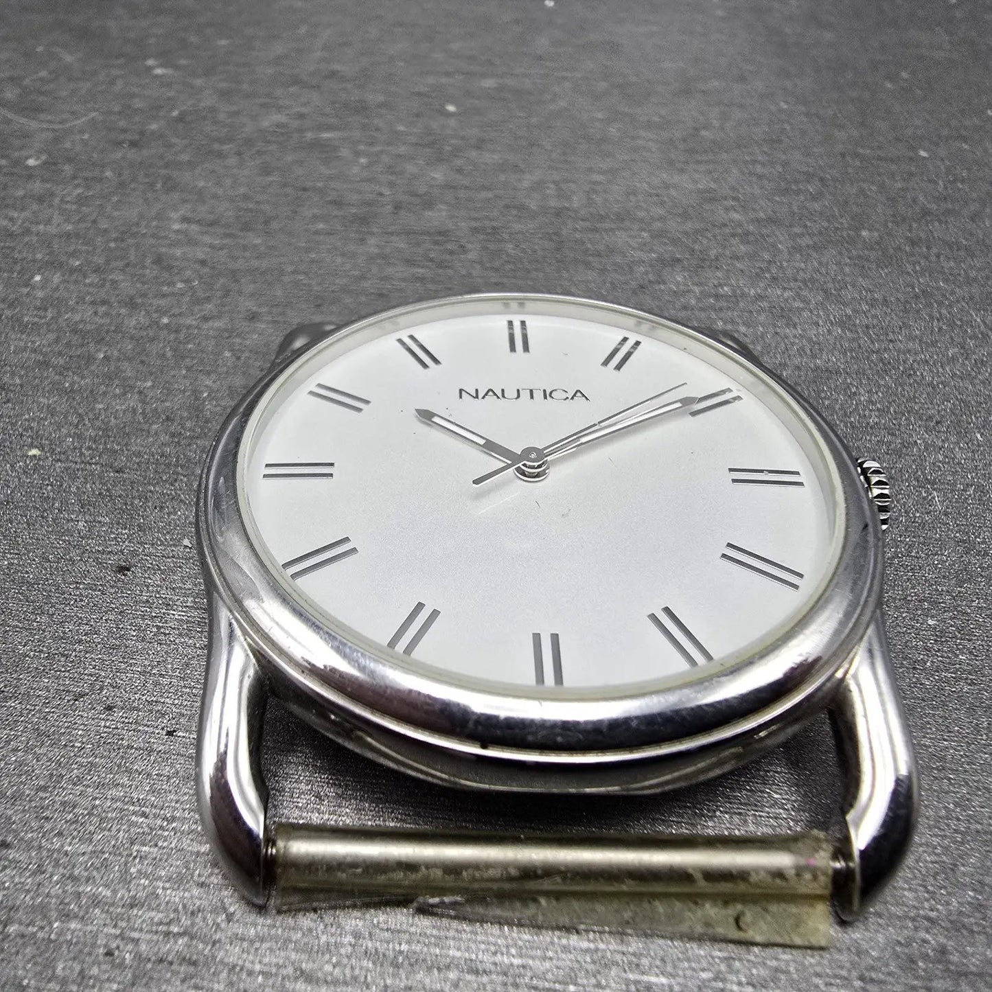 Nautica Watch Men 42mm Silver Dial Stainless Steel Round N07556L New Battery2