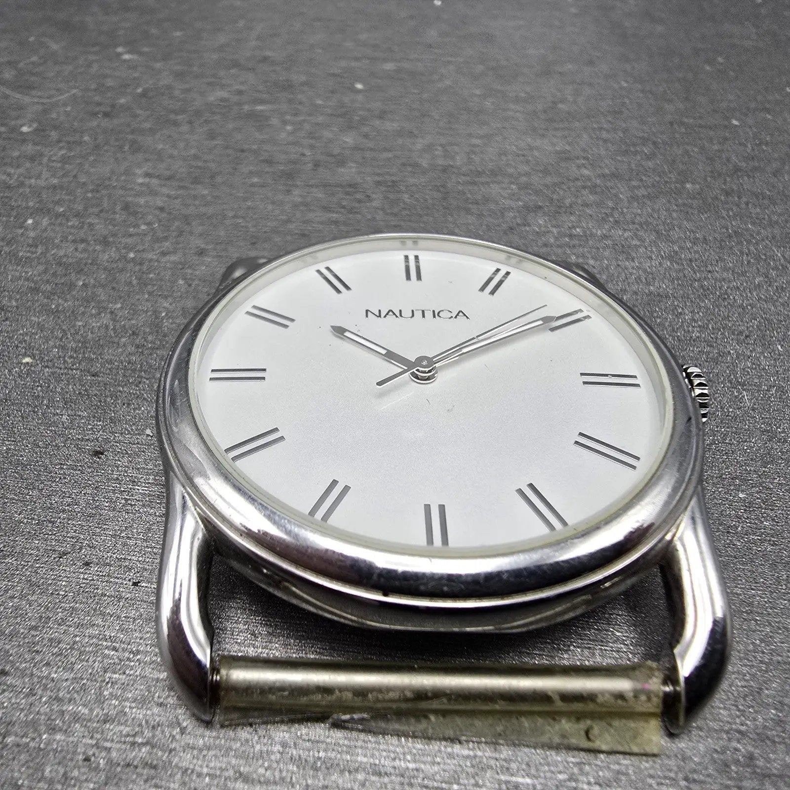 Nautica Watch Men 42mm Silver Dial Stainless Steel Round N07556L New Battery2