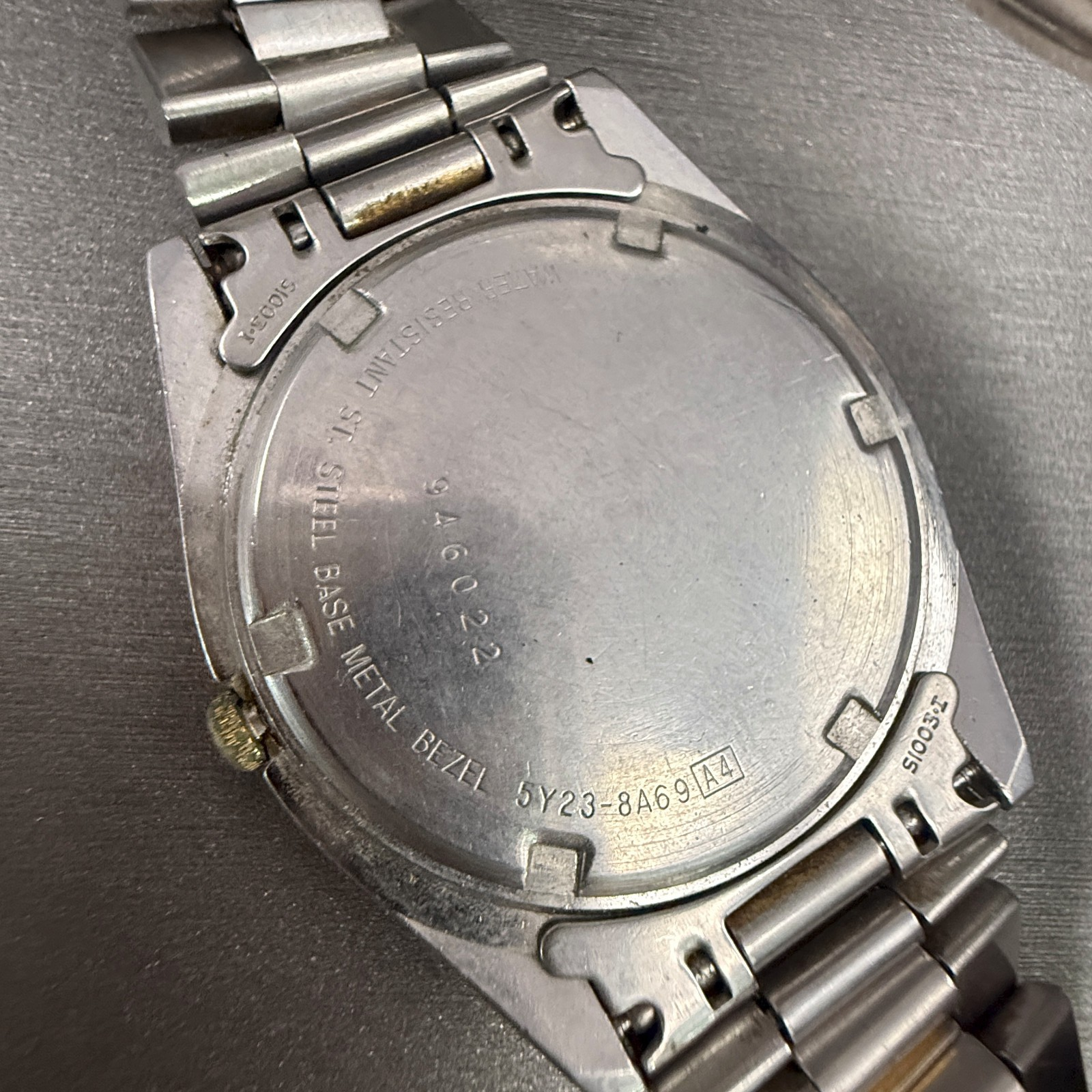 Seiko President Watch Men 35mm Silver Dial Two Tone Daydate 5Y23-8A69 New Batt10