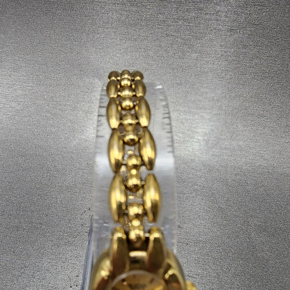 Bulova Watch Women 17mm Champagne Dial Gold Tone Oval 92H51 New Battery4