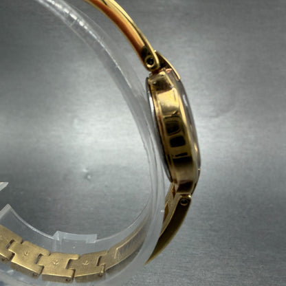 Seiko Watch Women 20mm Black Dial Gold Tone Round 1N00-0GM0 New Battery Vintage3