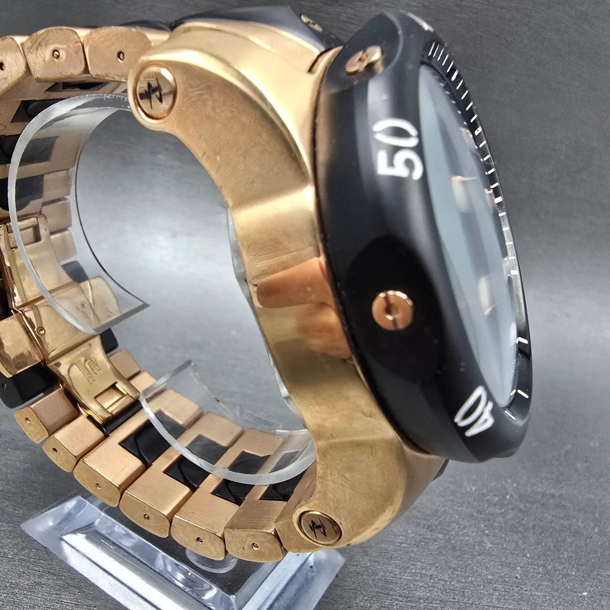 Invicta Venom Reserve Chronograph Watch Men 54mm Black Dial Rose Gold New Batt3