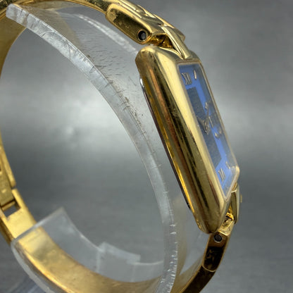 Givenchy Tank Watch Women 17mm Blue Dial Gold Tone Rectangle New Battery3