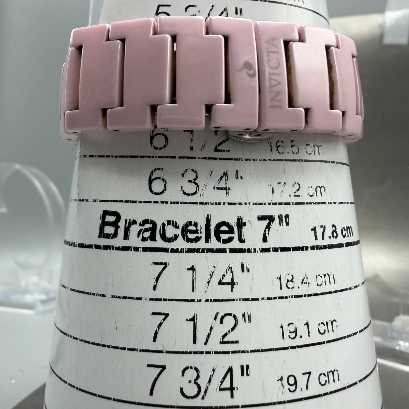 Invicta Watch Women 35mm Pink MOP Dial Pink Ceramic Case Round 3937 New Battery10