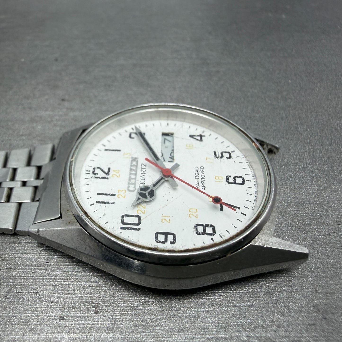 Citizen Railroad Approved Watch Men 35mm White Dial Silver 3801-892053 PARTS6