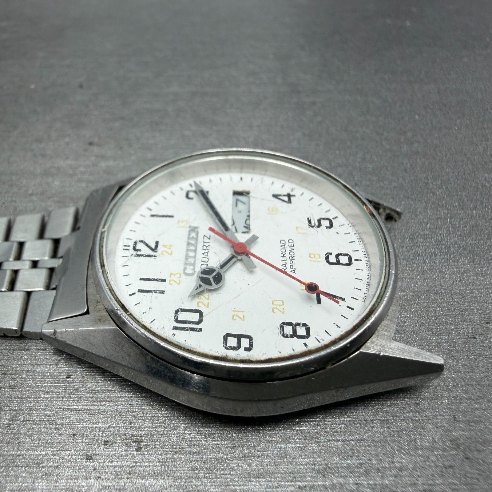 Citizen Railroad Approved Watch Men 35mm White Dial Silver 3801-892053 PARTS6