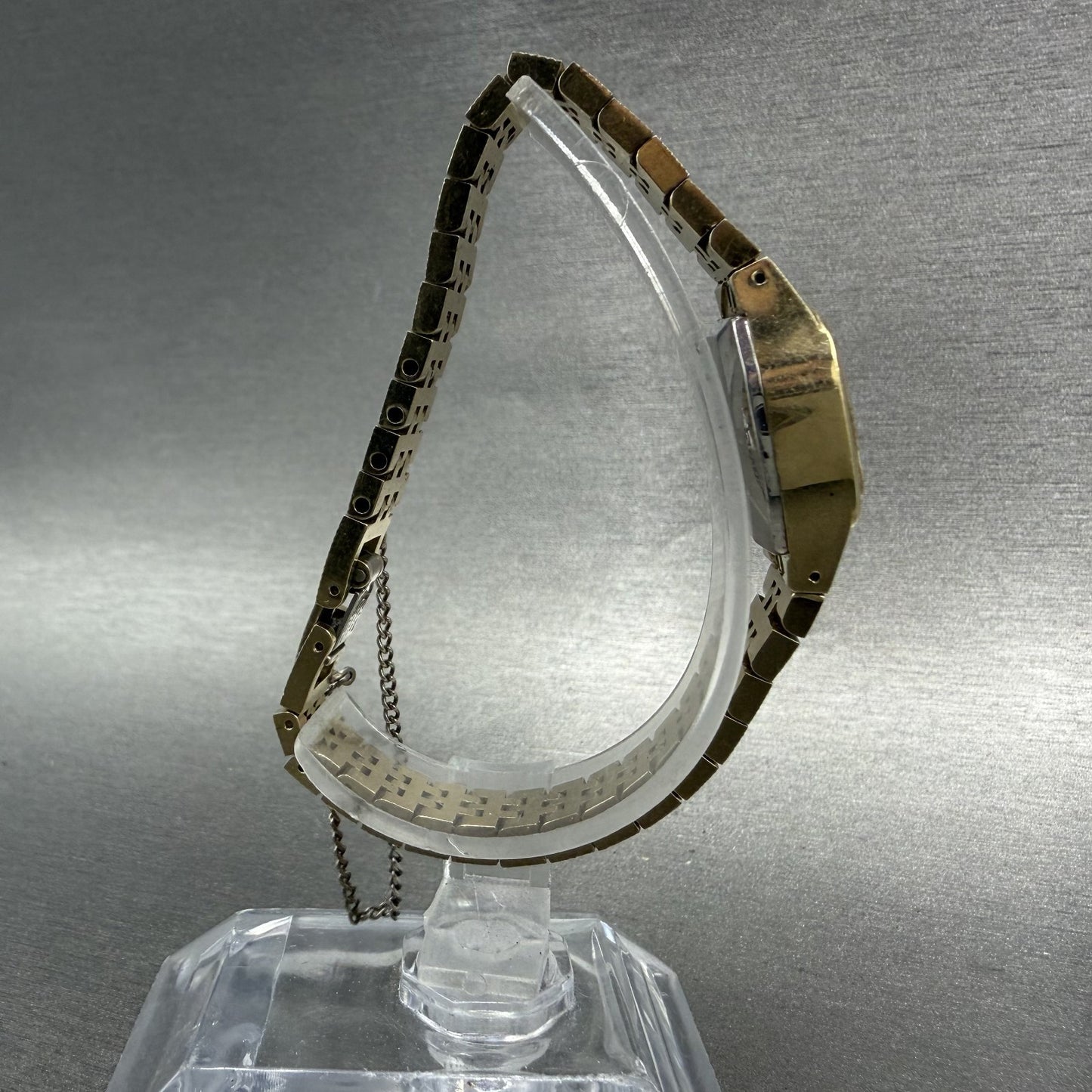 Seiko Watch Women 19mm Brown Dial Gold Tone Rectangle Manual Wind Runs 11-39498