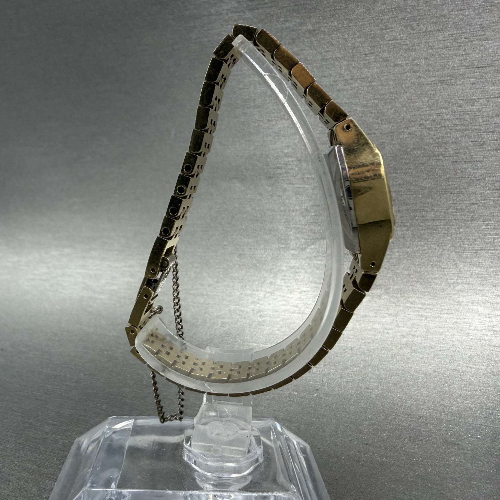 Seiko Watch Women 19mm Brown Dial Gold Tone Rectangle Manual Wind Runs 11-39498