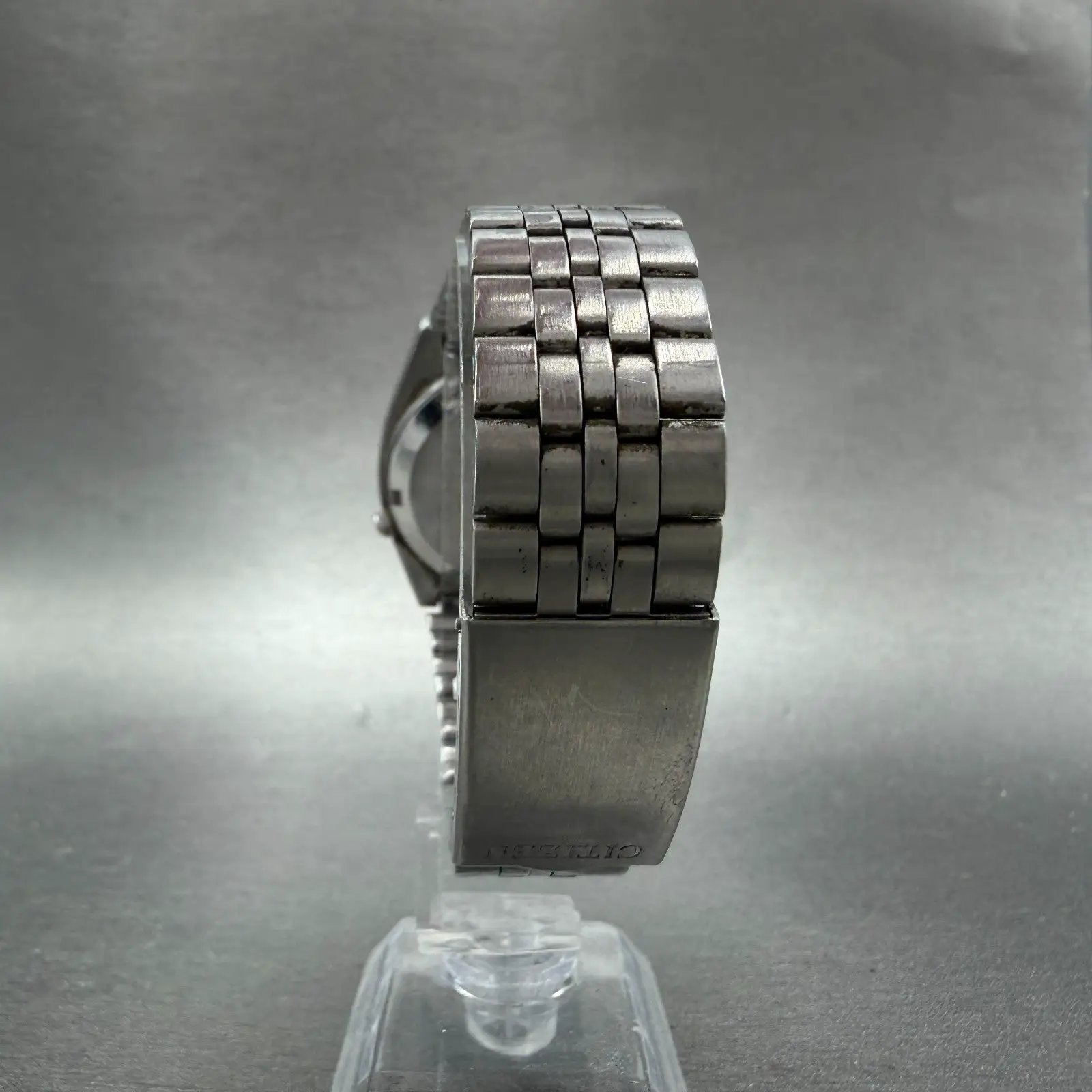 Citizen Eagle 7 Automatic Watch Men 34mm Gray Dial Silver Tone Daydate PARTS VTG8