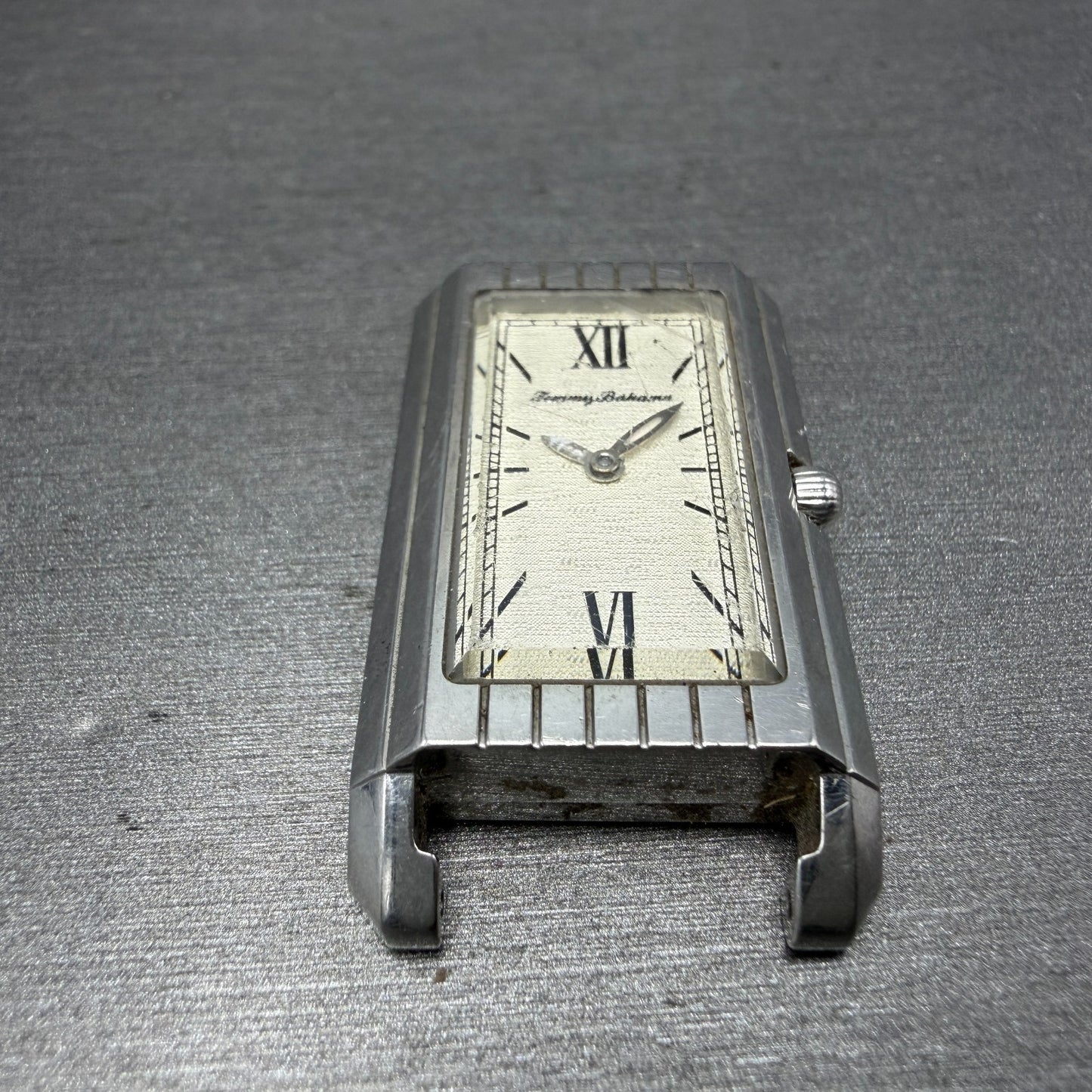 Tommy Bahama Tank Watch Women 22mm Cream Dial Silver Tone Rectangle TB2065 PARTS3