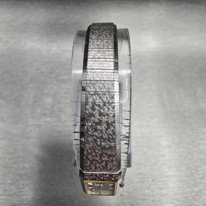 Seiko Watch Women 12mm Silver Dial Silver Rectangle 2E20-5029 New Battery VTG J14
