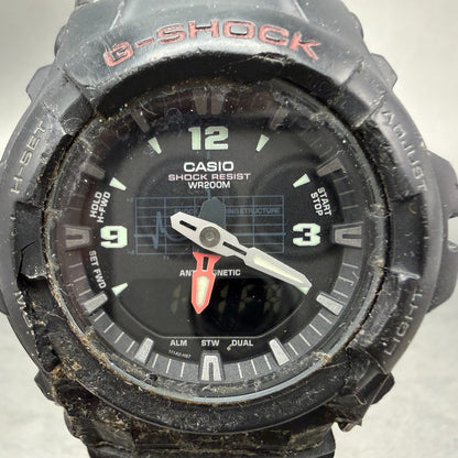Casio G-Shock G-100Watch Men 48mm Analog Digital Black Tone Round READ! New Batt1