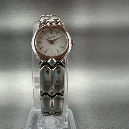 Citizen Watch Women 17mm MOP Dial Silver Tone Round 2200-241991 New Battery VTG5