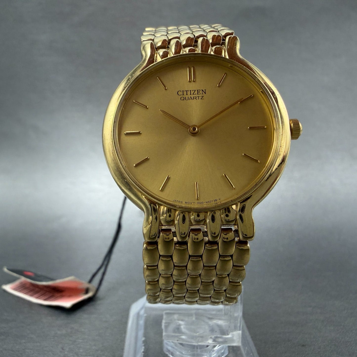 Citizen Watch Men 32mm Champagne Dial Gold Tone Round 1020-S54562 New Battery5