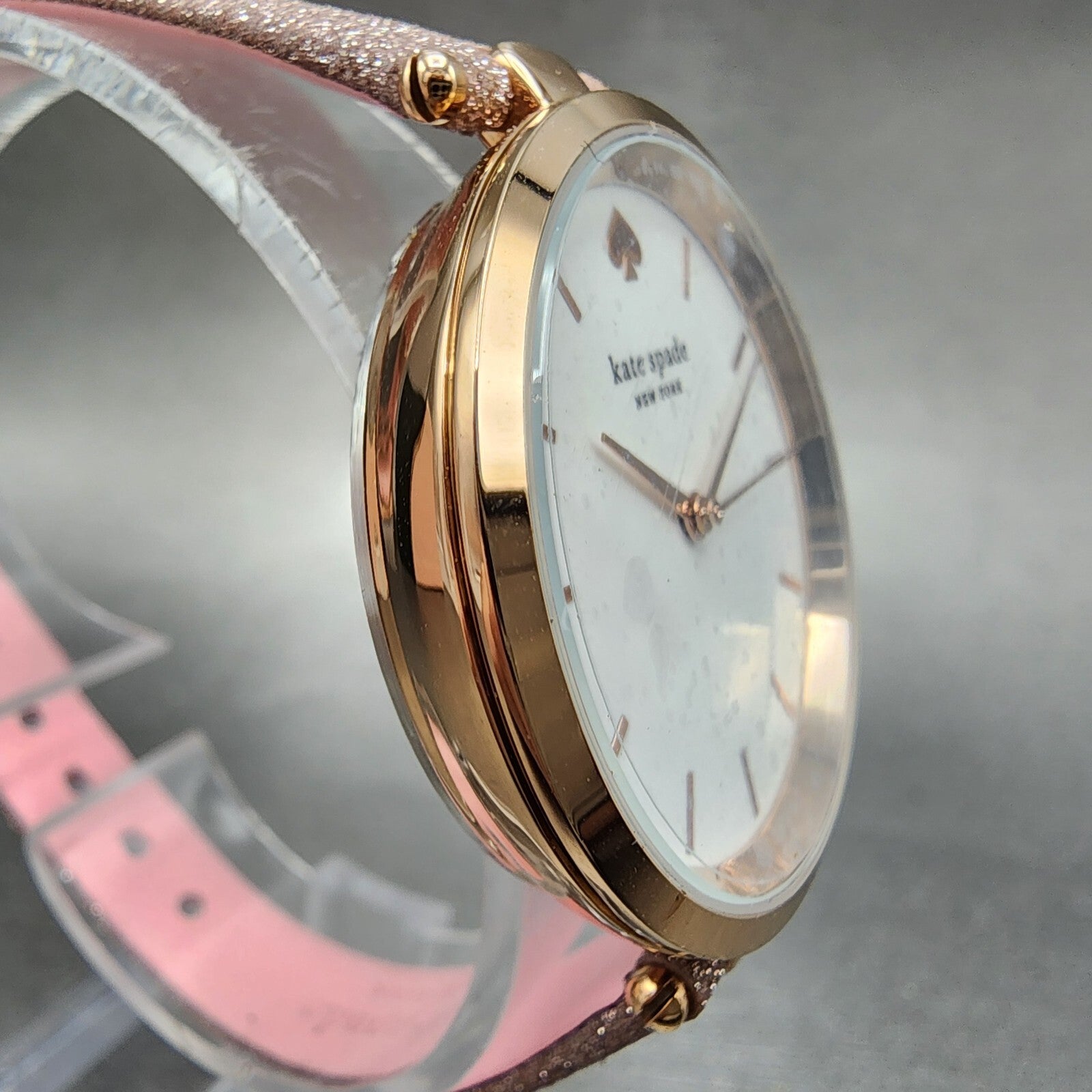 Kate Spade Holland Watch Women 34mm White Dial Rose Gold Tone Round ksw90424