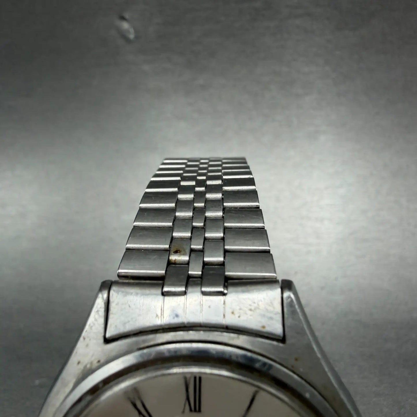 Seiko Type II Watch Men 37mm White Dial Silver Tone Daydate 7546-7010 New Batt4