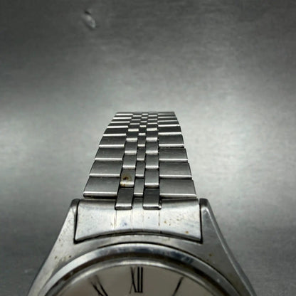 Seiko Type II Watch Men 37mm White Dial Silver Tone Daydate 7546-7010 New Batt4
