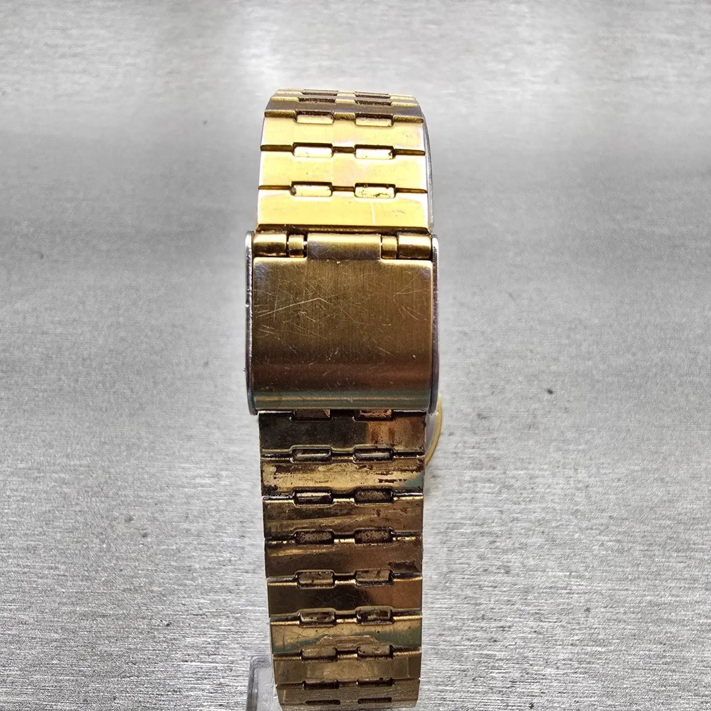 Seiko Watch Unisex 30mm Gold Dial Gold Tone Round 5Y91-6040 New Battery Vintage7