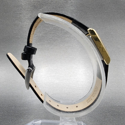 Seiko Tank Watch Women 14mm Black Dial Gold Tone Rectangle 1F205A69 New Battery7