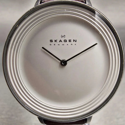 Skagen Ditte Watch Women 36mm White Dial Silver Tone Round SKW2214 New Battery1
