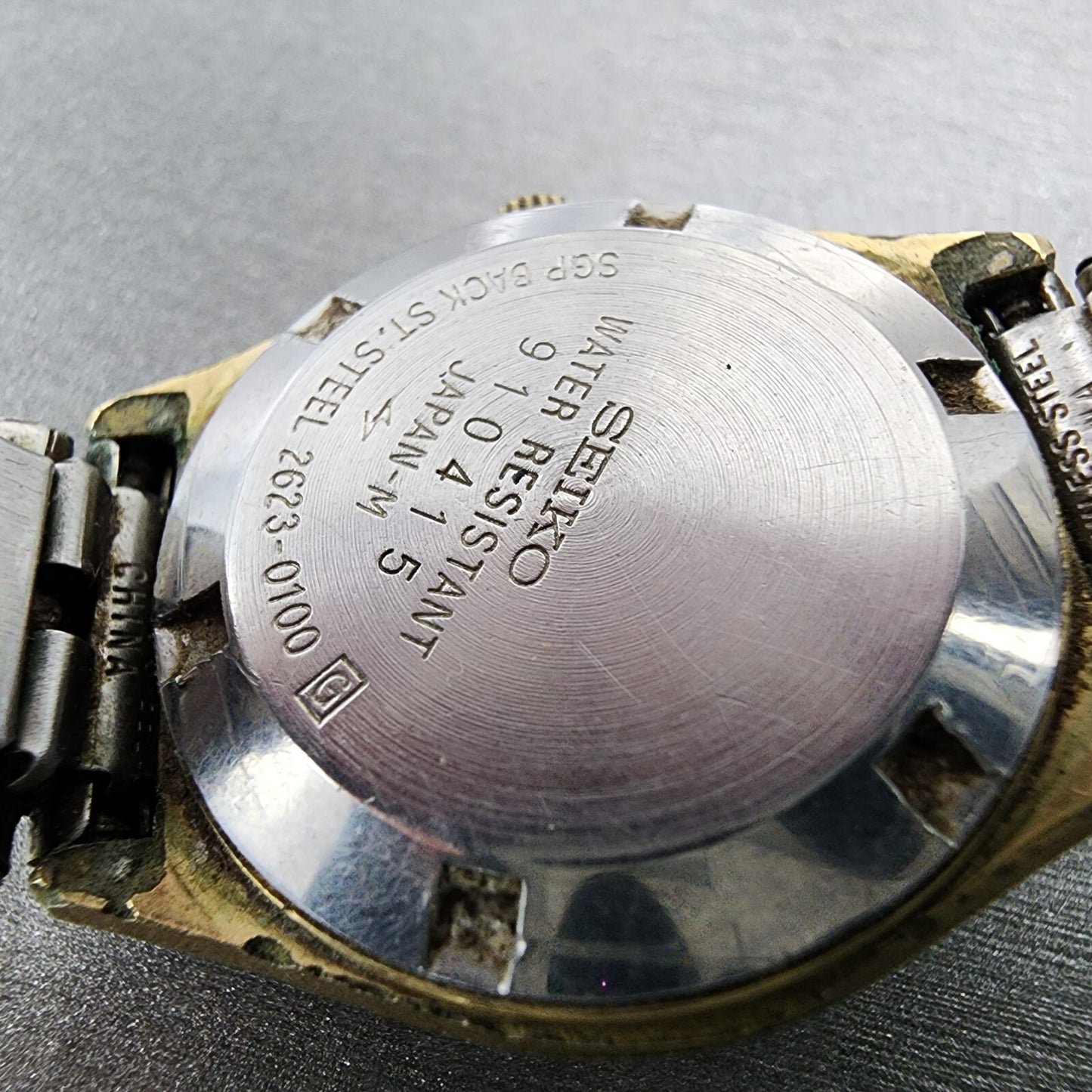 VTG Seiko Watch Women 26mm Cream Dial Gold Tone Daydate Round 26230100 New Batt9