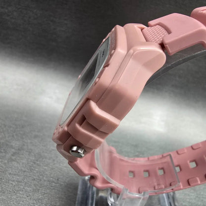 Casio Illuminator W-218H Digital Watch Men 43mm White Pink Chrono Alarm New Batt2