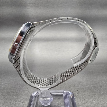 Casio Watch Men 32mm Silver Dial Silver Tone Rectangle MQ-300 New Battery VTG6